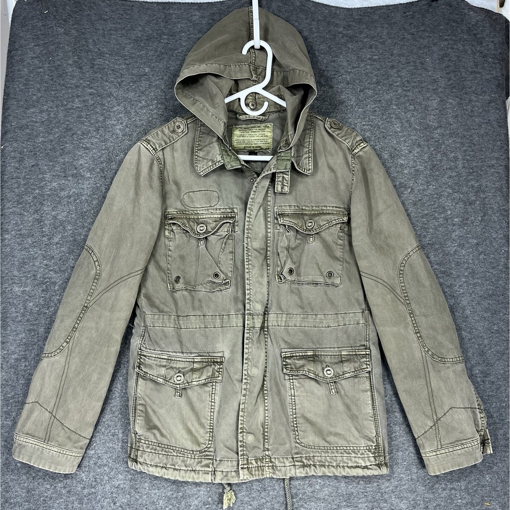 Alpha Industries Military Field Jacket Mens Small M-65 Style removeable Hood